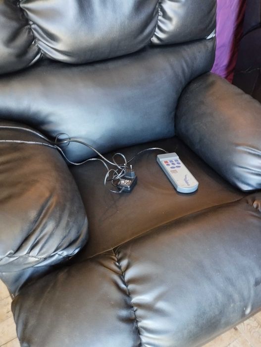 Sofá Cama Ecode com Otomano Praticável. Couro Sintético 9 Programas