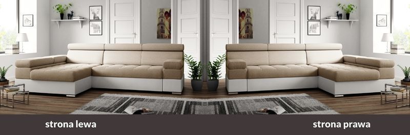 Narożnik PAULO rogówka REGULOWANE zagłówki RUCHOME sofa kanapa narożna