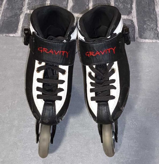 Patins em linha para patinagem de velocidade tamanho 35 com rodas Ø80