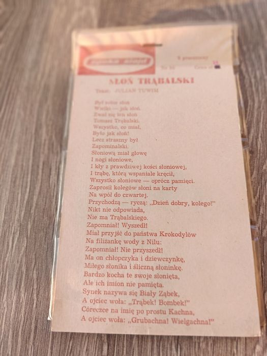 Slajdy do rzutnika z bajką Juliana Tuwima