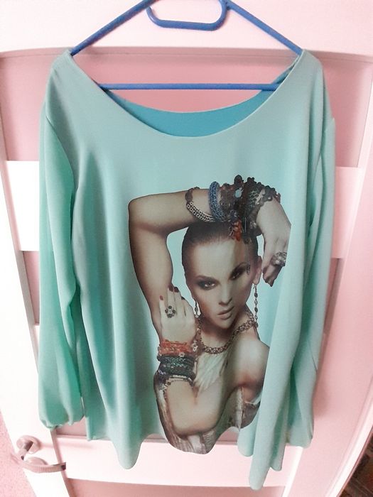 Zielona bluzka  z wiskozy