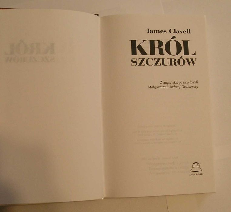 Król szczurów - JAMES CLAVELL - 1996 rok - NOWA