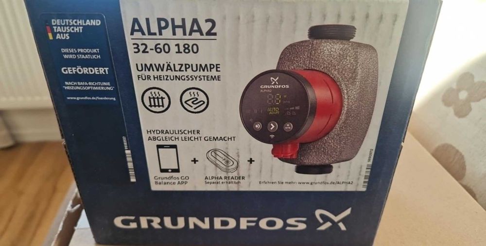 Grundfos Alpha2 32-60.180 pompa obiegowa do c.o.