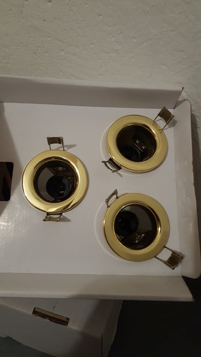 Projetores de tecto dourados NOVOS