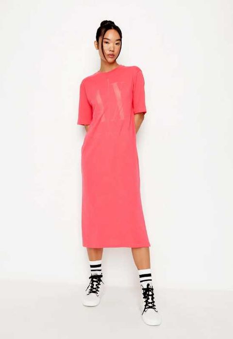 Свободное платье-футболка с логотипом Armani Exchange оригинал