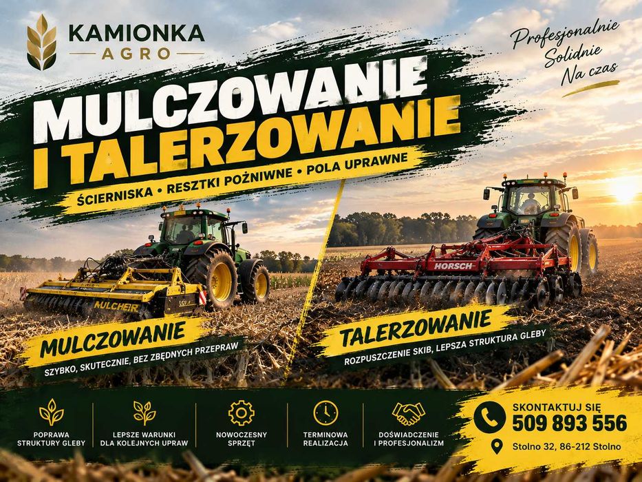 Mulczowanie i talerzowanie USŁUGA