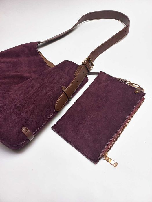 Mala Ombro Roxo Castanho