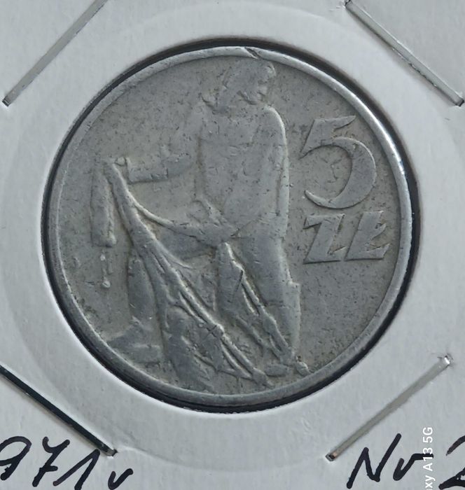 5 złotych Rybak - PRL - 1971 r. - nr. 2 - najniższy nakład