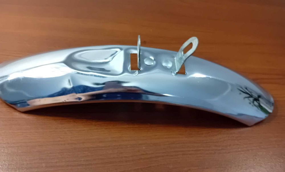 Nowy tylny błotnik rowerowy ROMET z czasów PRL / chromowany,krótki/.
