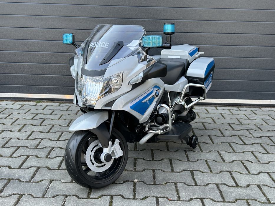 Duży Motor na akumulator BMW Policja 124cm 2 SILNIKI