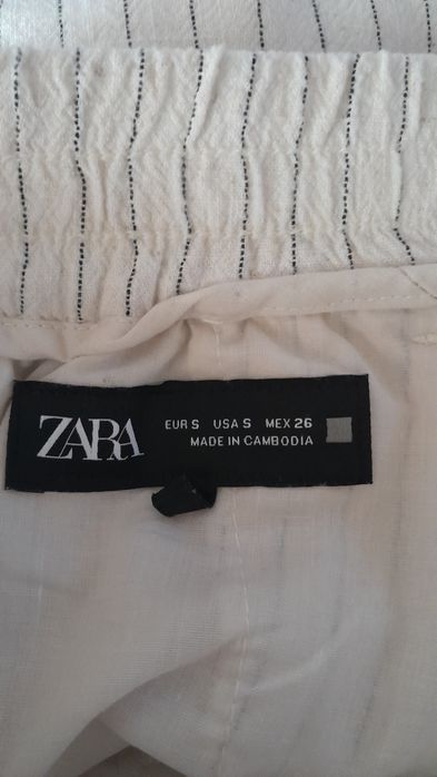 ZARA штани із сумішевого льону  S