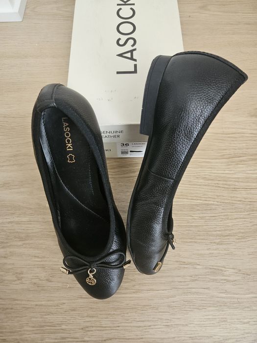 Skórzane balerinki,  r. 36 Lasocki, jak nowe!!