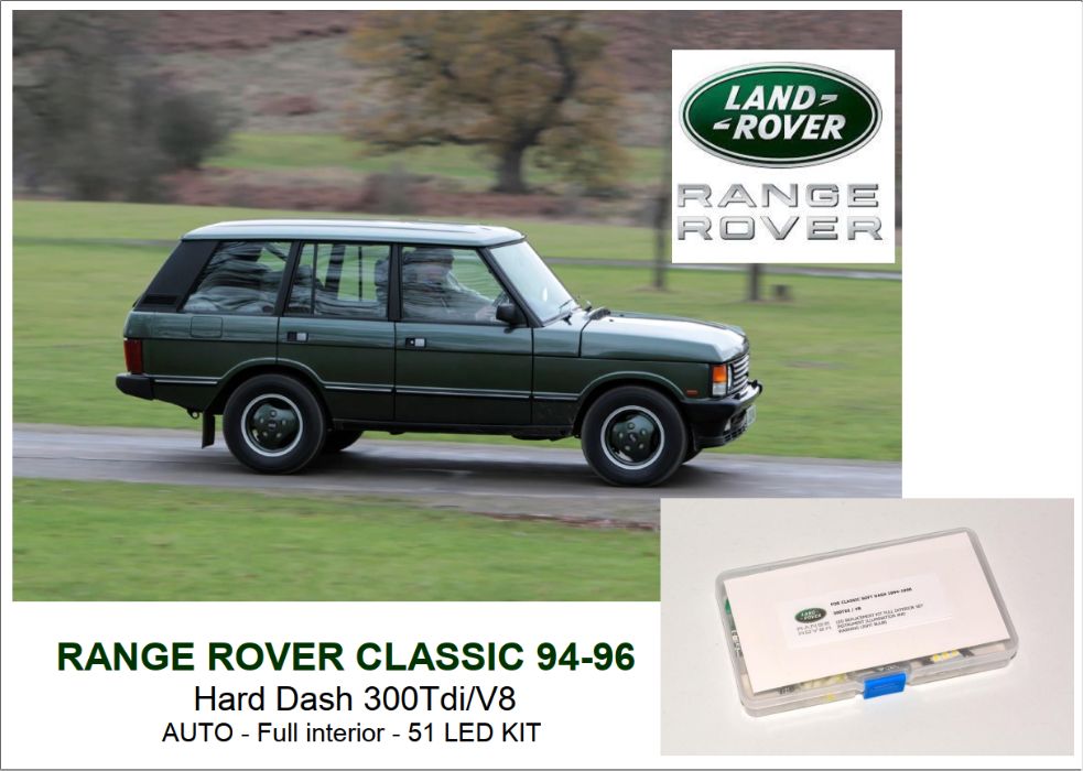 Kits de leds interiores para todos os modelos Range Rover Classic