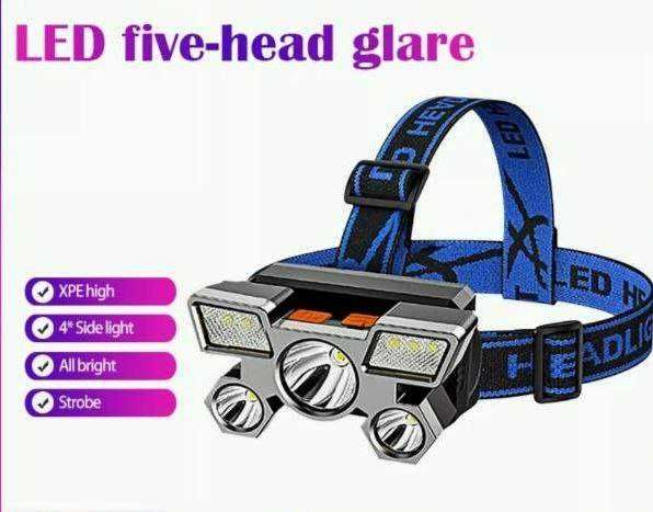 Фонарь LED налобный аккумуляторный многорежимный