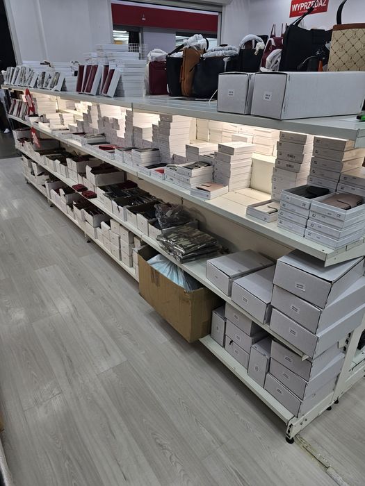 Regały metalowe. Półki. Likwidacja hurtowni.