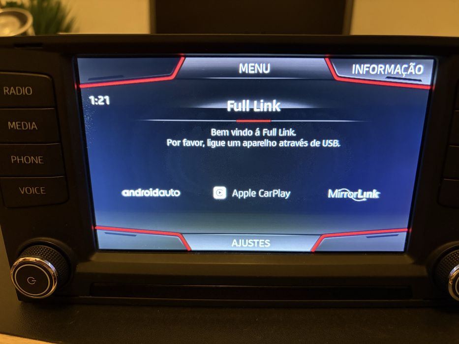 Mib2 Seat Leon 5F ecra unidade gps com Carplay e Androidauto