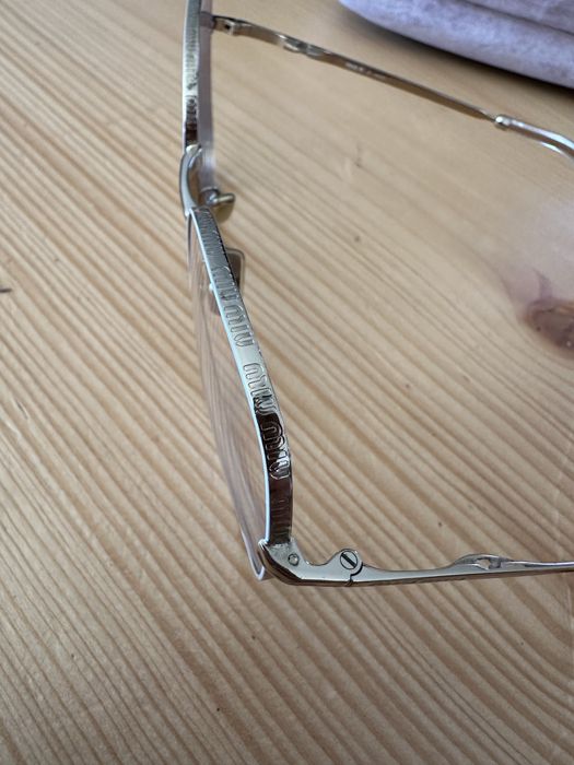 Miu Miu Okulary Oprawki korekcyjne Zloto Logo