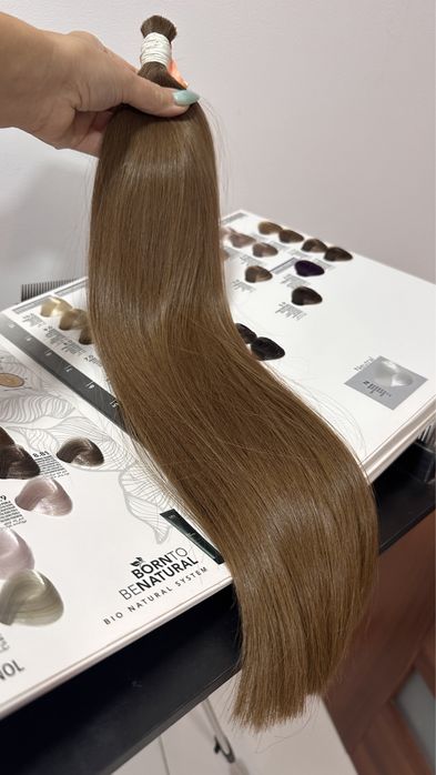 Wlosy dziewicze naturalne  50cm 100g , zalozenie