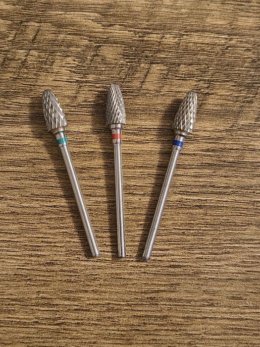 Frezy do paznokci węglik wolframu 3 szt