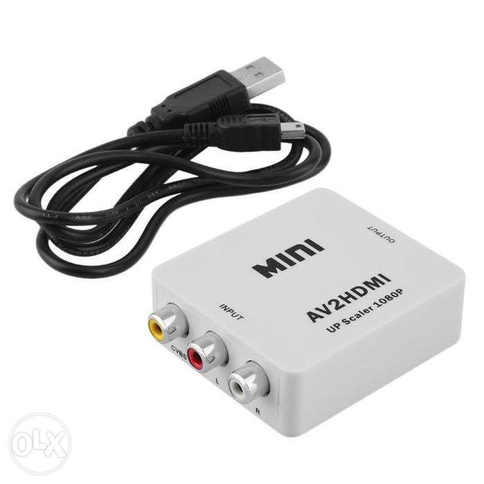(NOVO) Conversor AV/3RCA para HDMI - Branco