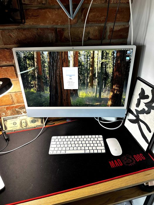 iMac 24” Apple M1 (2021) | Błękitny | Stan idealny