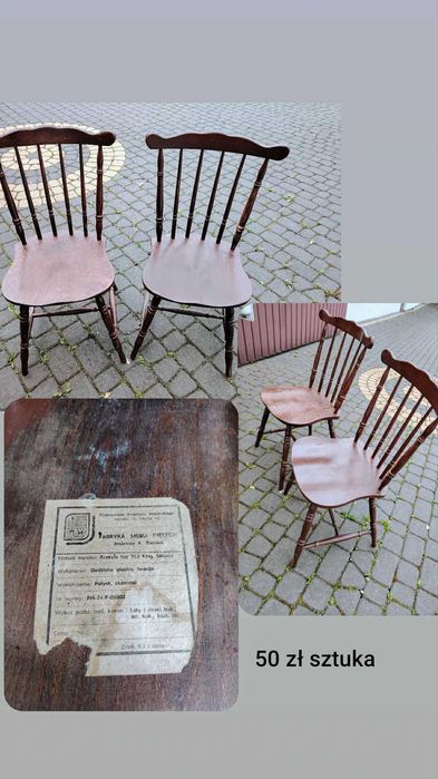 Krzesła  i stoły PRL