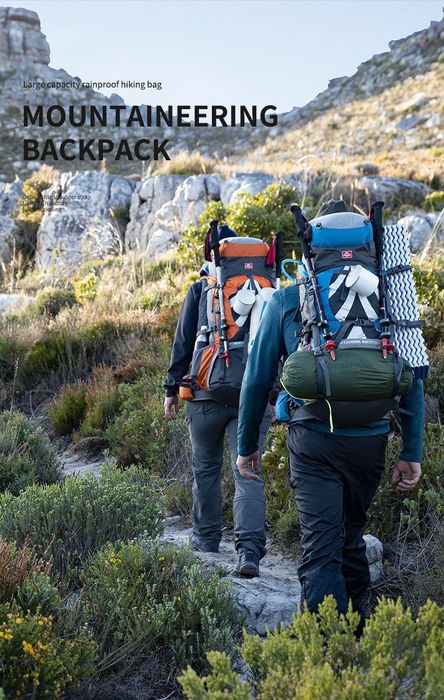 Рюкзак з каркасом, Naturehike 70l , туристичний трекінговиц,   + волог