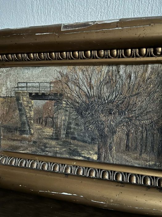 Most Lwowski Nowy Sącz stary obraz olejny I Kózka