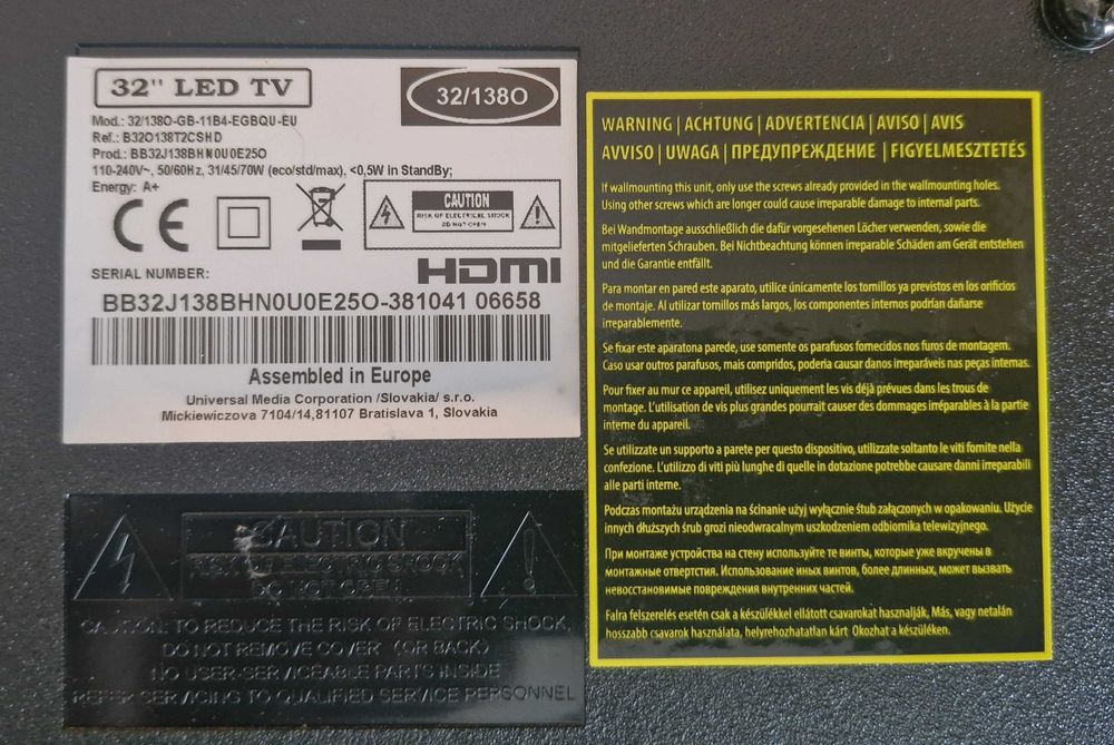 Телевізор "32" Blaupunkt BLA-32/138O-GB-11B4-EGBQU / Т2
