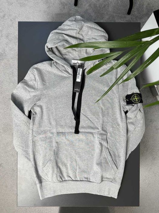 Серое Худи Stone Island - Кофта Зипка Сіра Стон Айленд