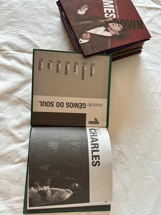 Colecção Génios do Soul  Box 8 Livros + CD NOVA