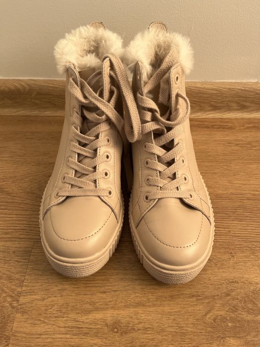 Buty zimowe skóra naturalna damskie reserved premium