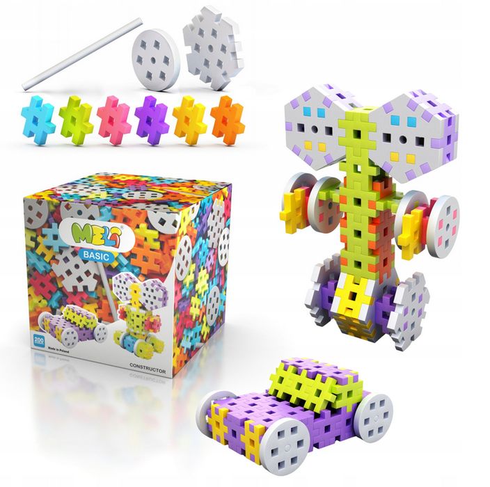 Meli Basic Constructor 50035 Wafle Klocki 200 Elementów