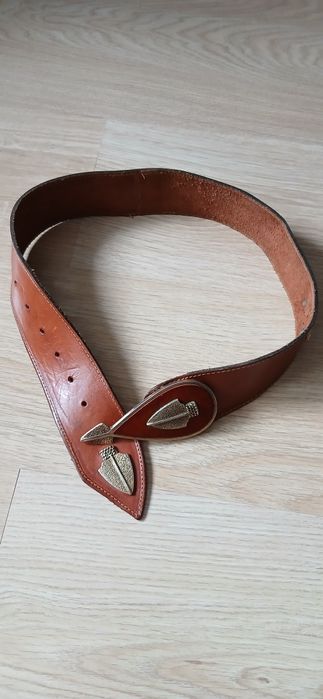 Damski pasek do sukienki skóra naturalna