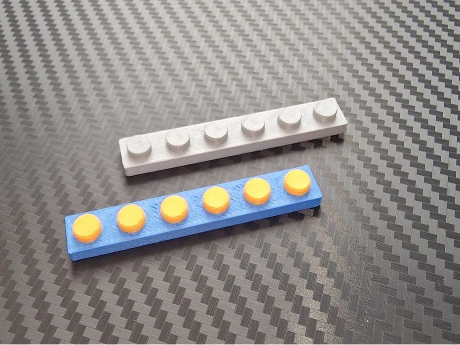 Peças de Lego Planas (Fila Única, Vários Tamanhos)
