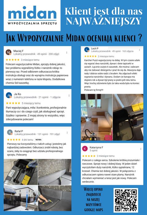 Wynajem KARCHER maszyna odkurzacz piorący pranie tapicerki