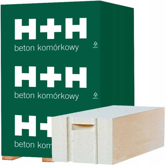 Pustak biały H+H 24x24x59 P+W kl500 transport Gratis