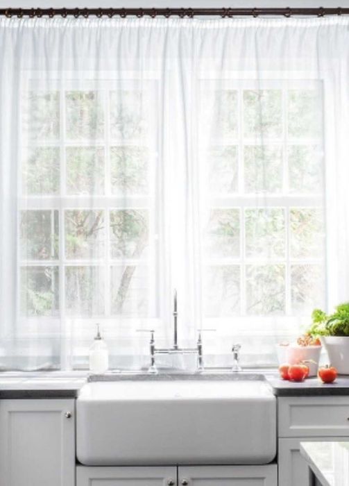 Короткий тюль готовий на тасьмі