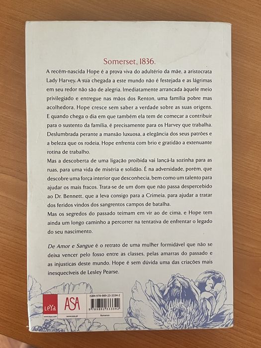 Livro “De Amor e Sangue” de Lesley Pearse