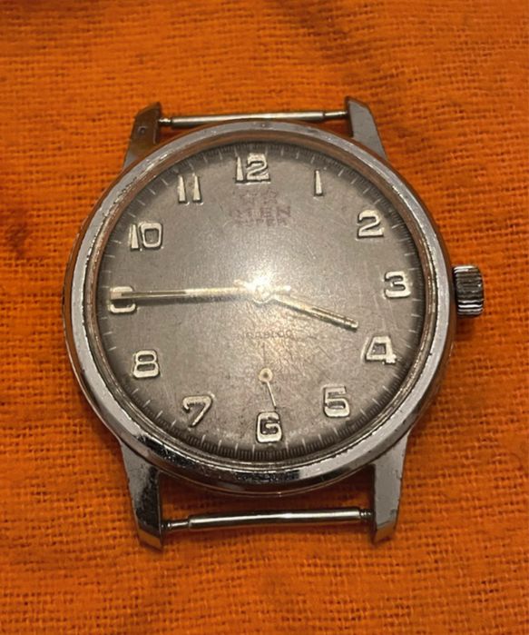 Relógio Antigo de Pulso Oten Super 17 Rubis