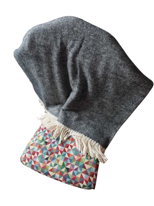 narzuta pled koc wełniany 100% wełna gramatura 380gr 160x200 polski