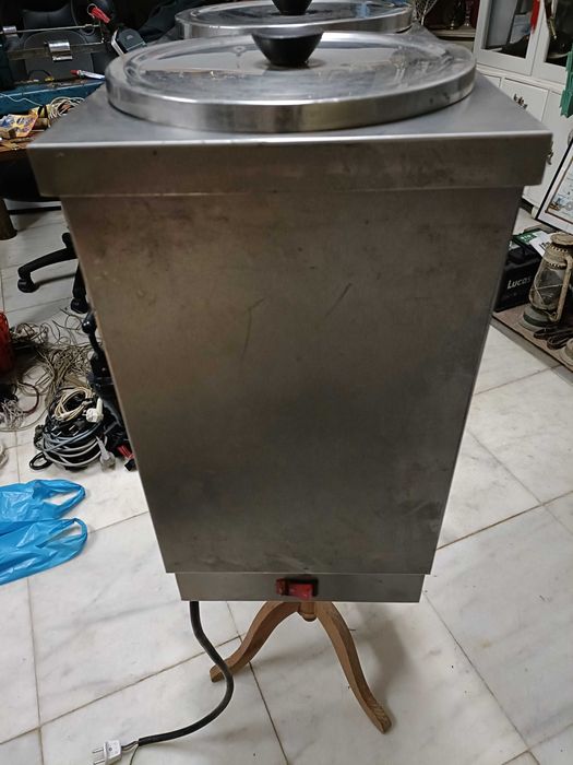 Leiteira elétrica dupla industrial em inox