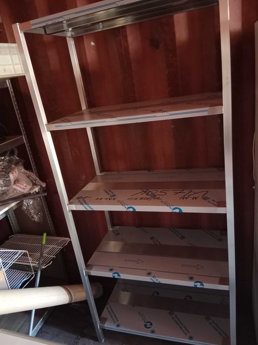 Regał ze stali nierdzewnej 180x90x50