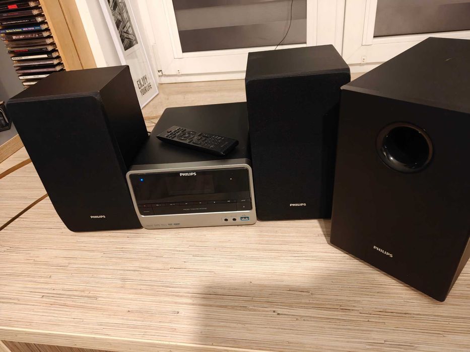 Mikrowieża DVD 2.1 Philips MCD183 | Subwoofer 100W | USB AUX | Pilot | BDB