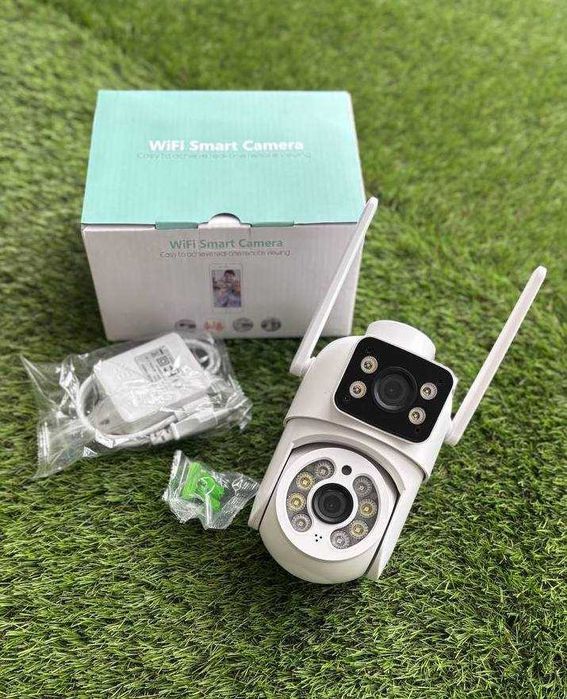 Wifi Камера відеоспостереження подвійна вулична поворотна iCsee Q13