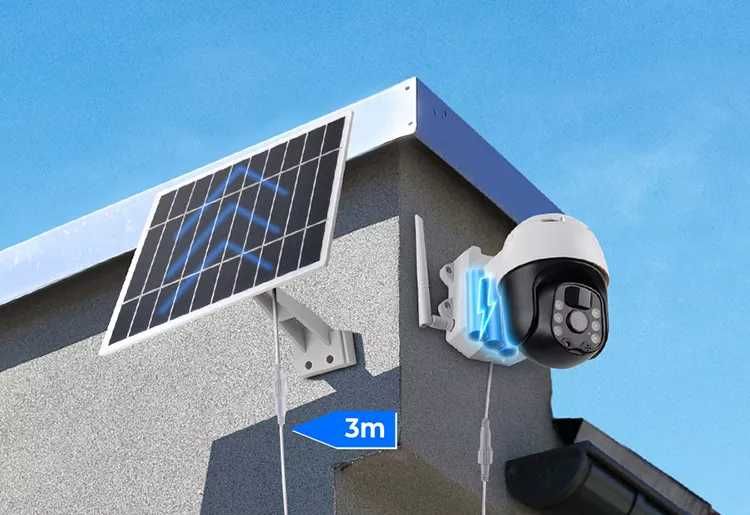 Câmara Vídeo Vigilância Solar 100% Sem Fios PZT 360º WiFI (NOVO)