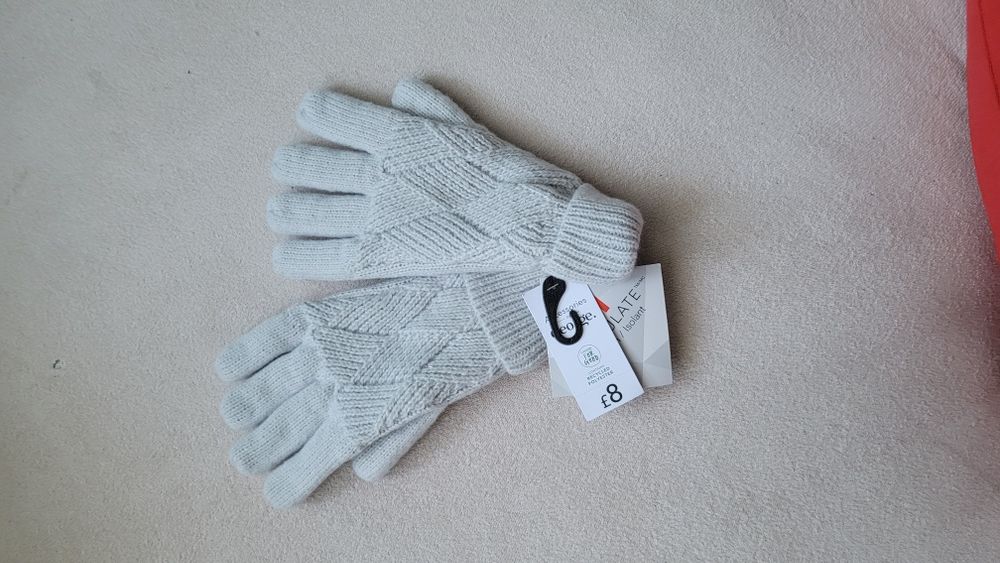 Nowe ocieplane rękawiczki damskie George