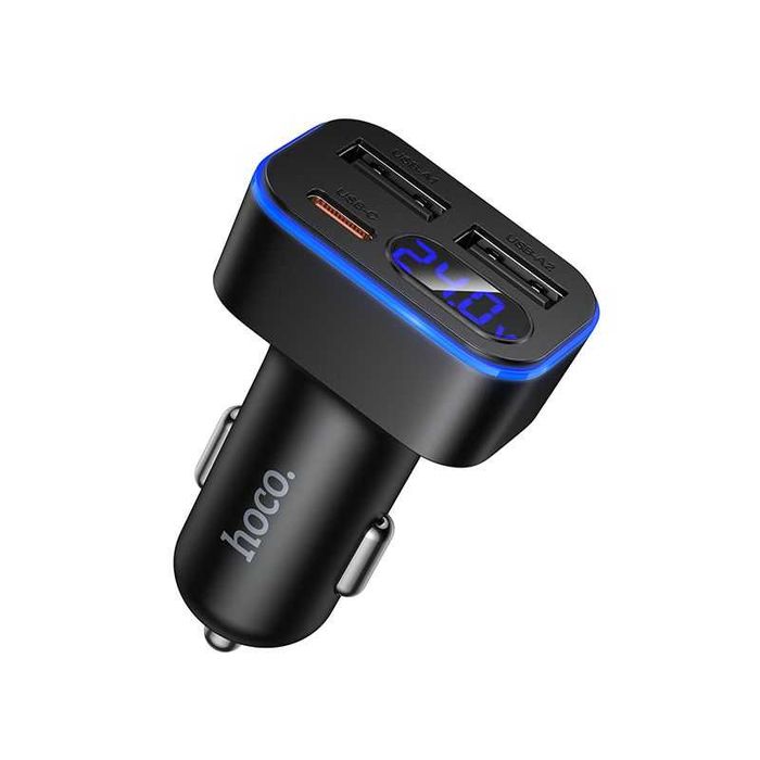 Ładowarka samochodowa z wyświetlaczem LCD 2x USB + USB C PD 42W Z63A