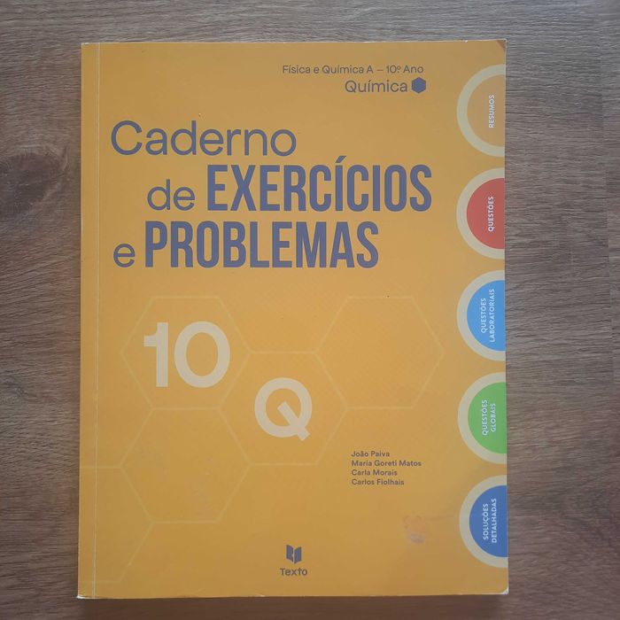 Físico-Química 10º ano, Caderno de exercícios e Problemas, Texto