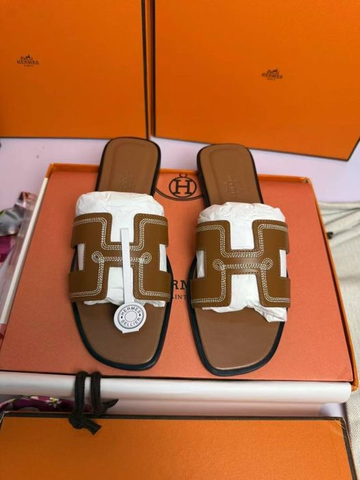 Шлепки кожа Herm*s